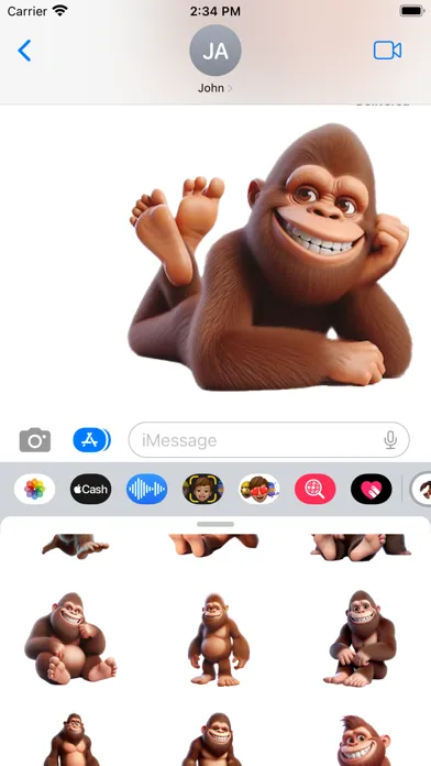 Ảnh chụp màn hình của Happy Bigfoot Stickers