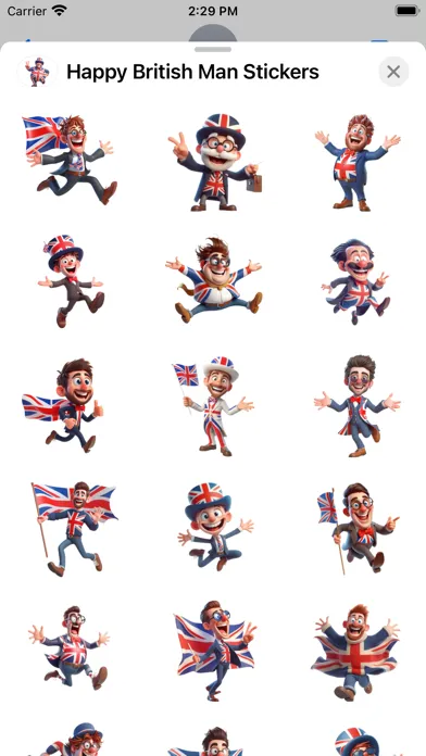 Happy British Man Stickers Screenshots