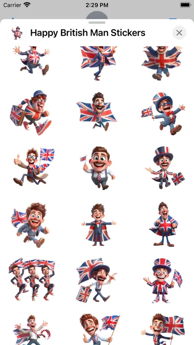 Happy British Man Stickers Screenshots