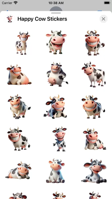 صور Happy Cow Stickers