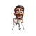 Happy Crutches Man Stickers
