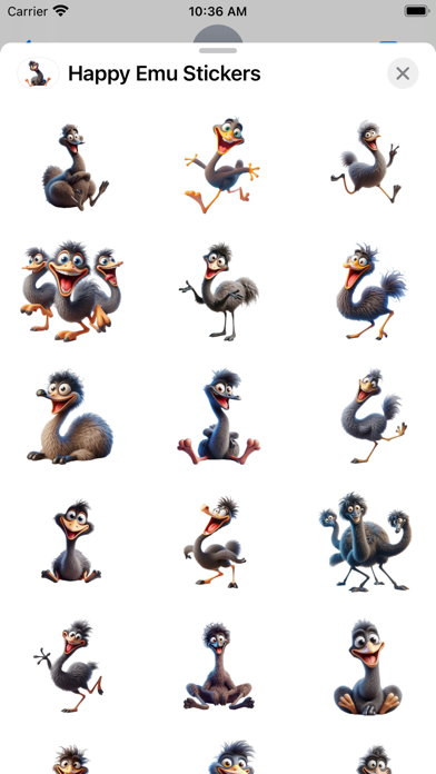 Happy Emu Stickers應用截圖