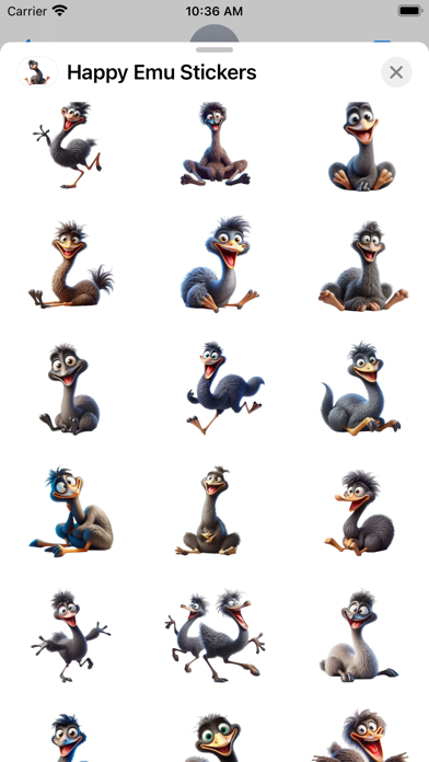 Happy Emu Stickers應用截圖