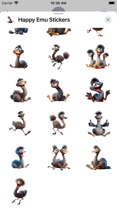 Happy Emu Stickers應用截圖