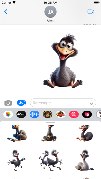 Happy Emu Stickers應用截圖