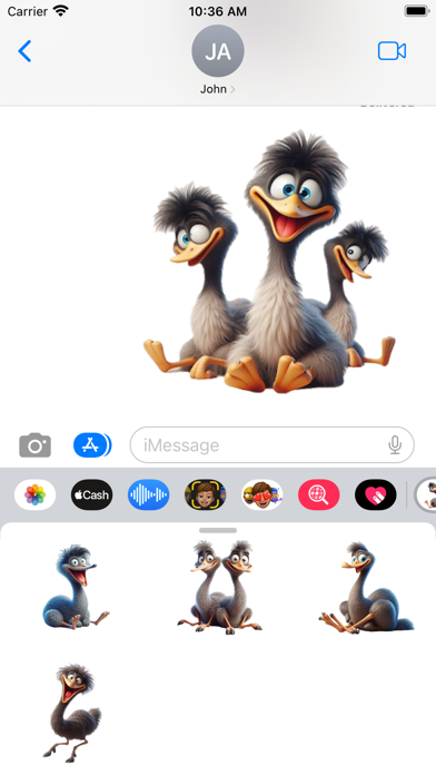 Happy Emu Stickers應用截圖