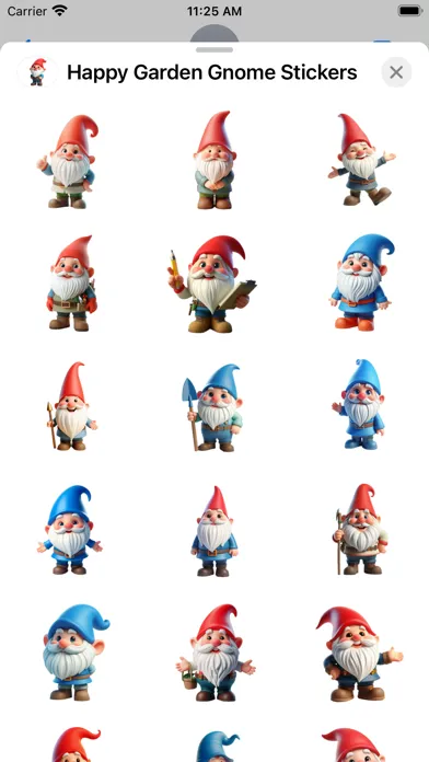 Happy Garden Gnome Stickers স্ক্রিনশট