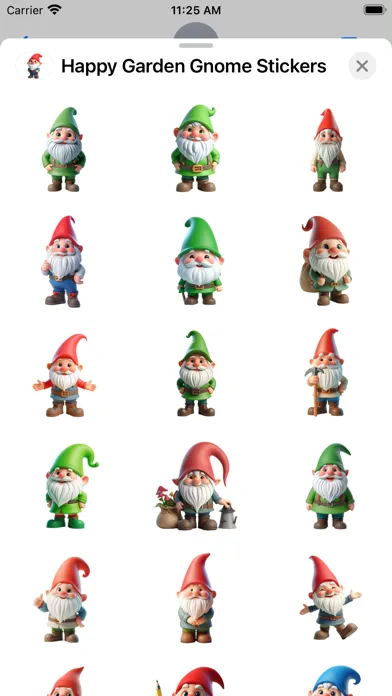 Happy Garden Gnome Stickers স্ক্রিনশট