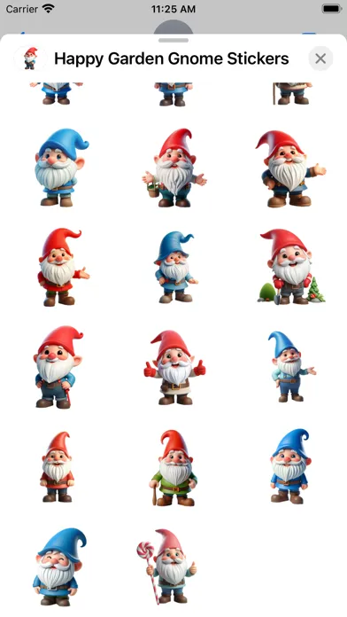 Happy Garden Gnome Stickers স্ক্রিনশট