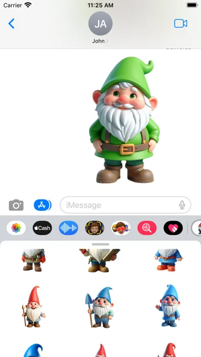 Happy Garden Gnome Stickers স্ক্রিনশট
