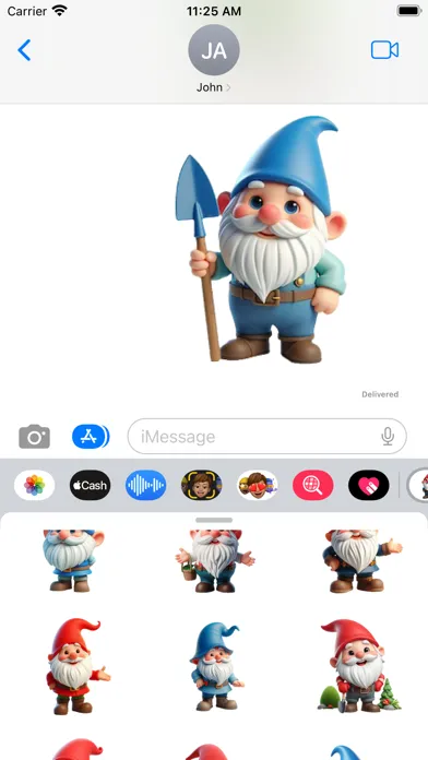 Happy Garden Gnome Stickers স্ক্রিনশট