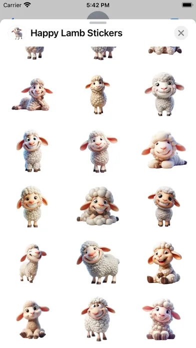 Ảnh chụp màn hình của Happy Lamb Stickers