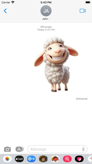 Ảnh chụp màn hình của Happy Lamb Stickers