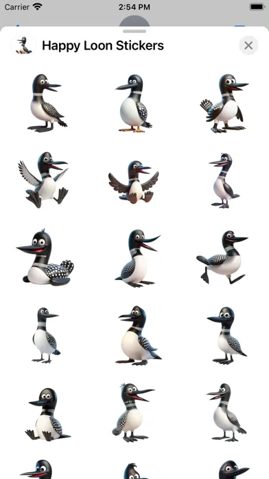 Tangkapan layar Happy Loon Stickers
