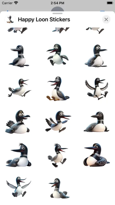 Tangkapan layar Happy Loon Stickers