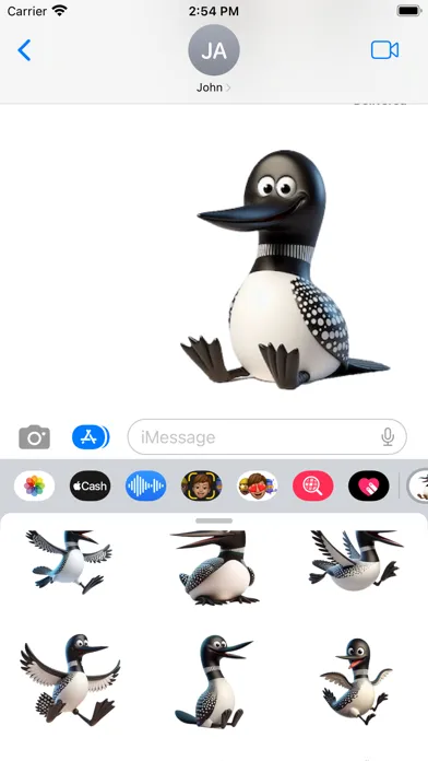 Tangkapan layar Happy Loon Stickers