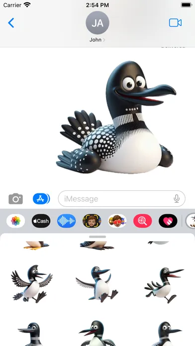 Tangkapan layar Happy Loon Stickers