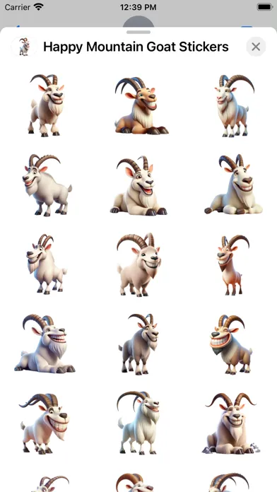 صور Happy Mountain Goat Stickers
