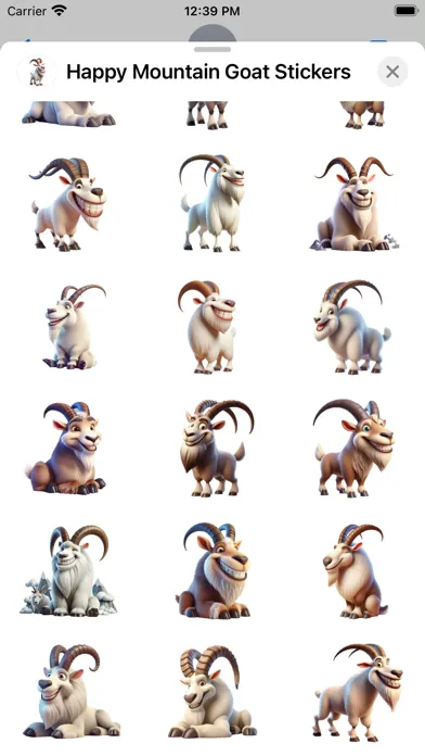 صور Happy Mountain Goat Stickers