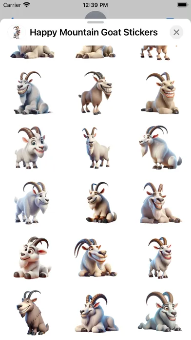 صور Happy Mountain Goat Stickers