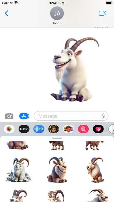 صور Happy Mountain Goat Stickers