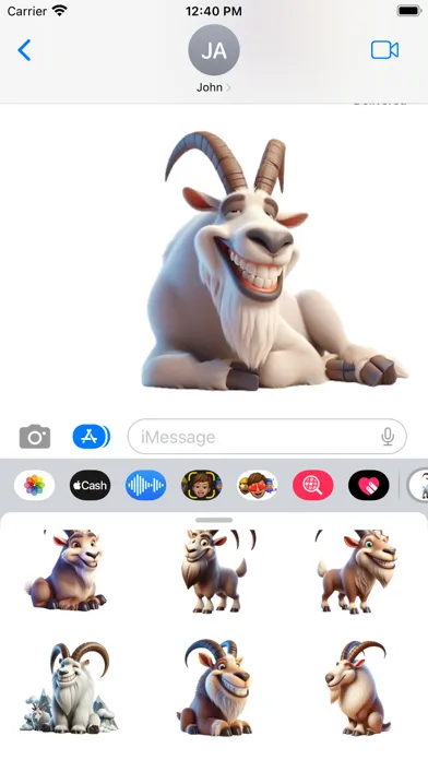 صور Happy Mountain Goat Stickers