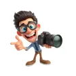 Happy Photographer Stickers