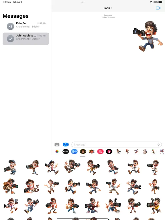 Tangkapan skrin Happy Photographer Stickers iPad 
