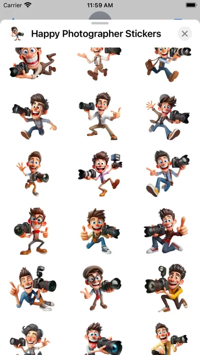 Tangkapan skrin Happy Photographer Stickers