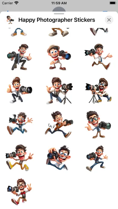 Tangkapan skrin Happy Photographer Stickers