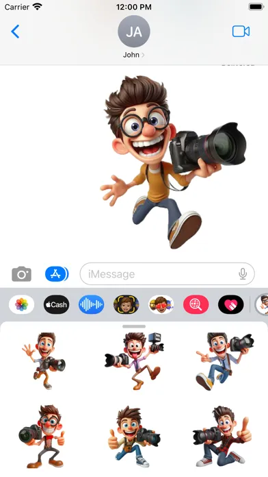 Tangkapan skrin Happy Photographer Stickers