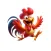 Happy Rooster Stickers
