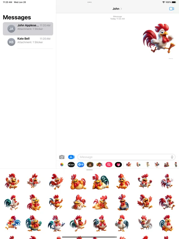 Captures d'écran de Happy Rooster Stickers iPad 