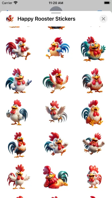 Captures d'écran de Happy Rooster Stickers