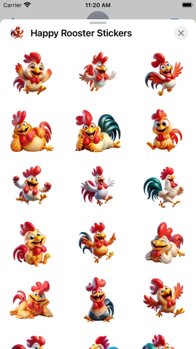 Captures d'écran de Happy Rooster Stickers