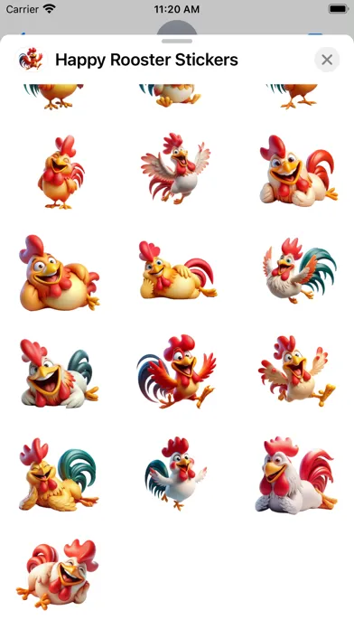 Captures d'écran de Happy Rooster Stickers