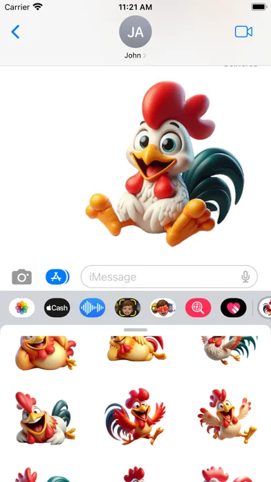Captures d'écran de Happy Rooster Stickers