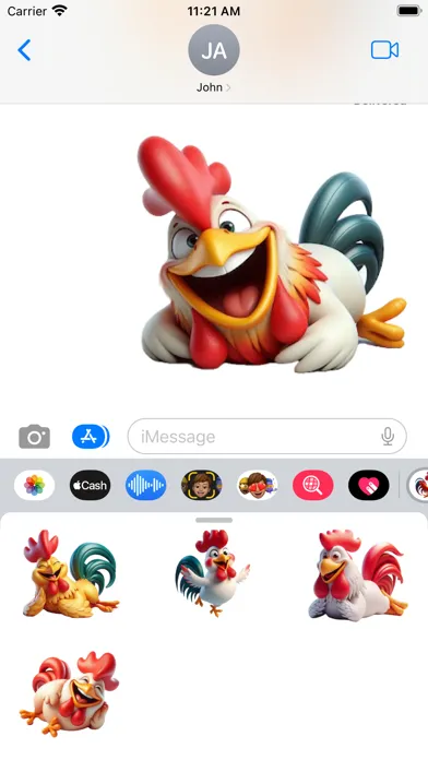 Captures d'écran de Happy Rooster Stickers