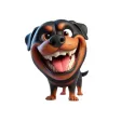 Happy Rottweiler Stickers Happy Rottweiler Stickers