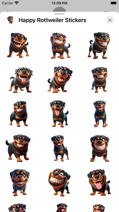 Happy Rottweiler Stickers Screenshots