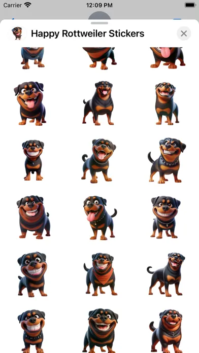 Happy Rottweiler Stickers Screenshots