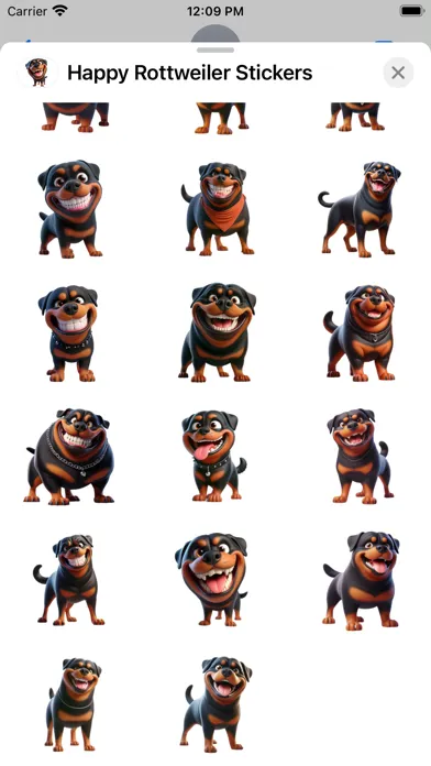 Happy Rottweiler Stickers Screenshots