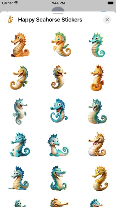 Captures d'écran de Happy Seahorse Stickers