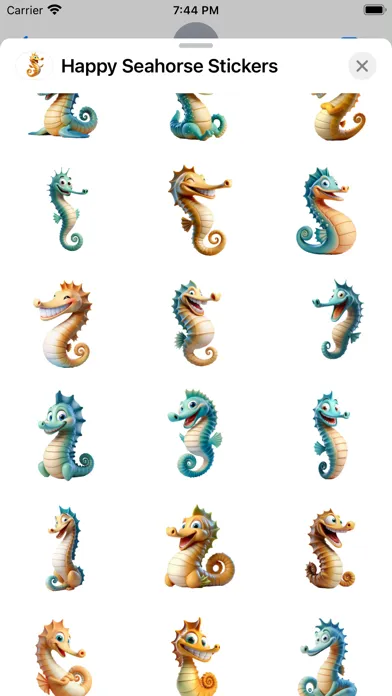 Captures d'écran de Happy Seahorse Stickers