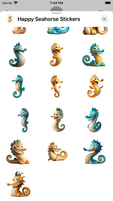 Captures d'écran de Happy Seahorse Stickers
