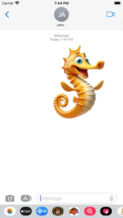 Captures d'écran de Happy Seahorse Stickers