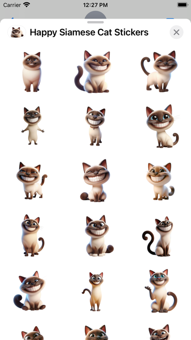 Happy Siamese Cat Stickers سکرین شاٹس