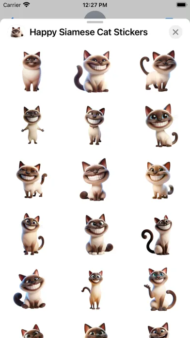 Screenshot di Happy Siamese Cat Stickers