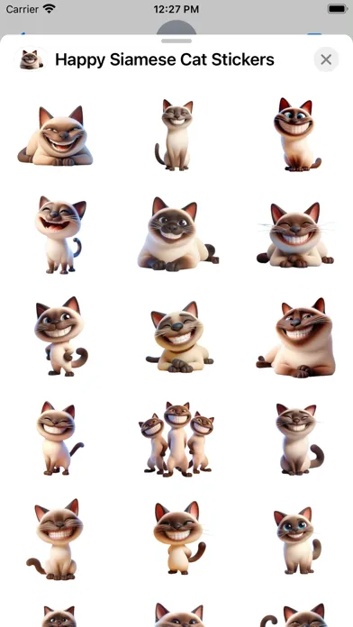Screenshot di Happy Siamese Cat Stickers