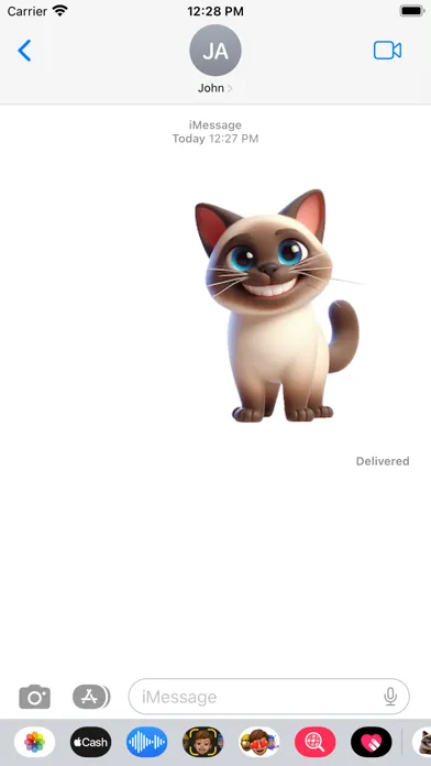 Screenshot di Happy Siamese Cat Stickers